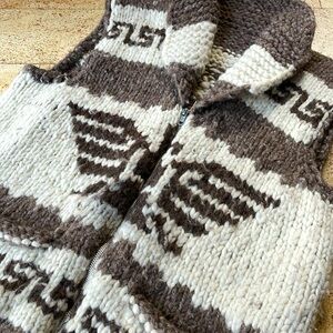 Genuine wool cowichan vest